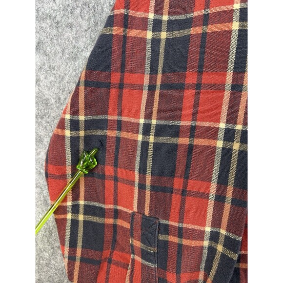 VTG Abercrombie & Fitch Shirt L Red Plaid Chamois Flannel 90s Y2K Distressed - Picture 6 of 10